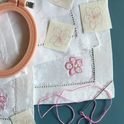 Cherry Blossom Napkins Embroidery Kit