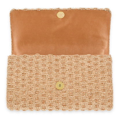 Jackie Custom Beaded Basketweave Clutch