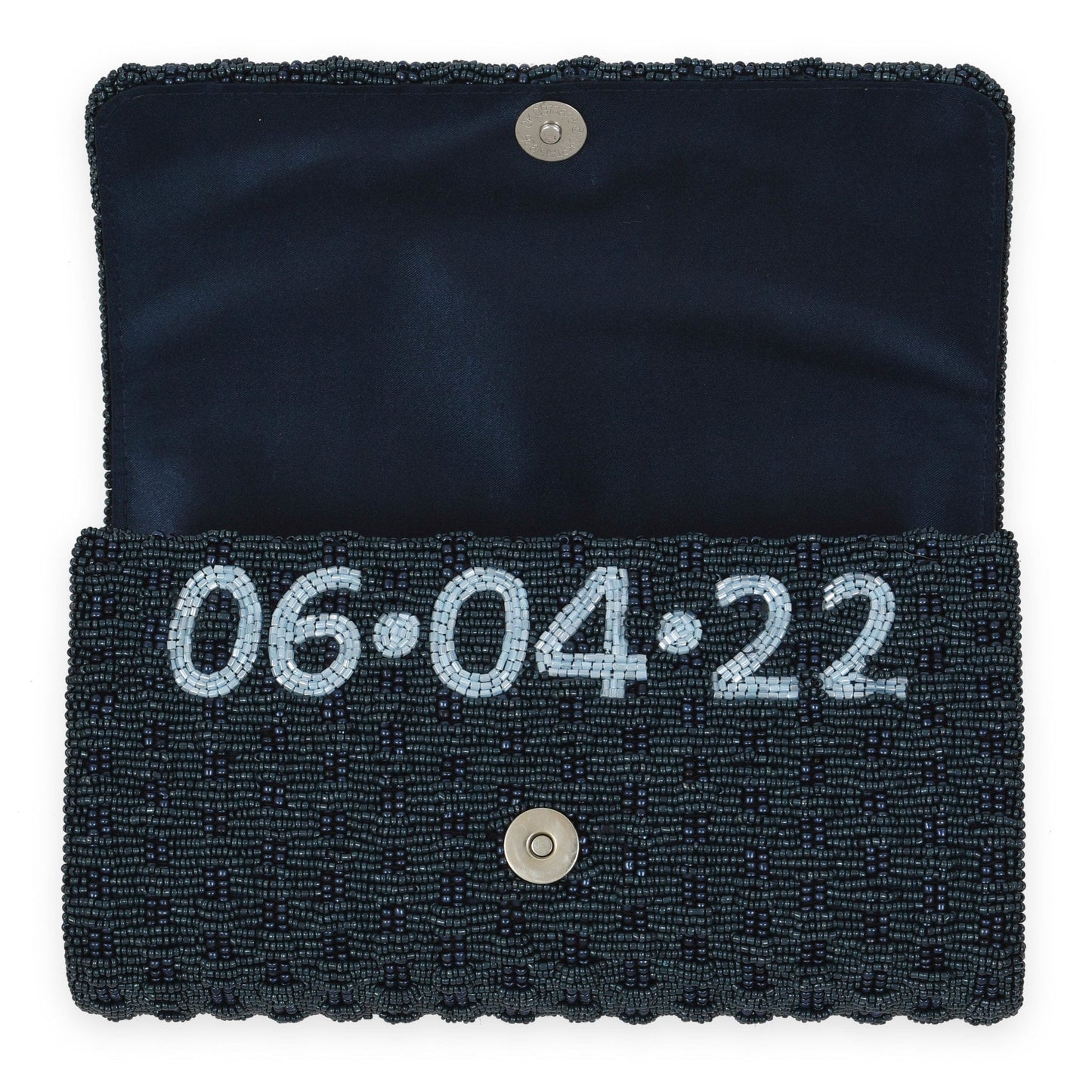 Jackie Custom Beaded Basketweave Clutch