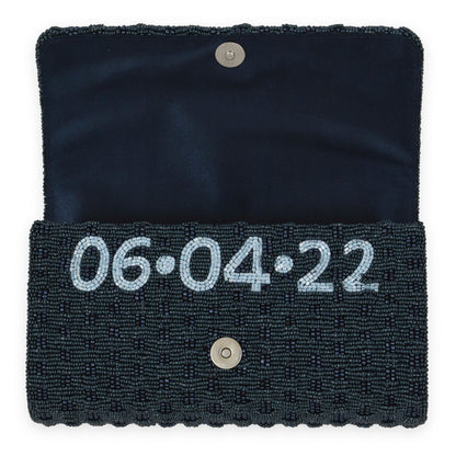 Jackie Custom Beaded Basketweave Clutch