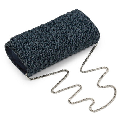 Jackie Custom Beaded Basketweave Clutch