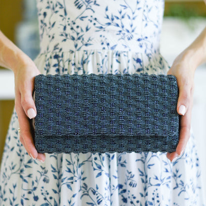 Jackie Custom Beaded Basketweave Clutch