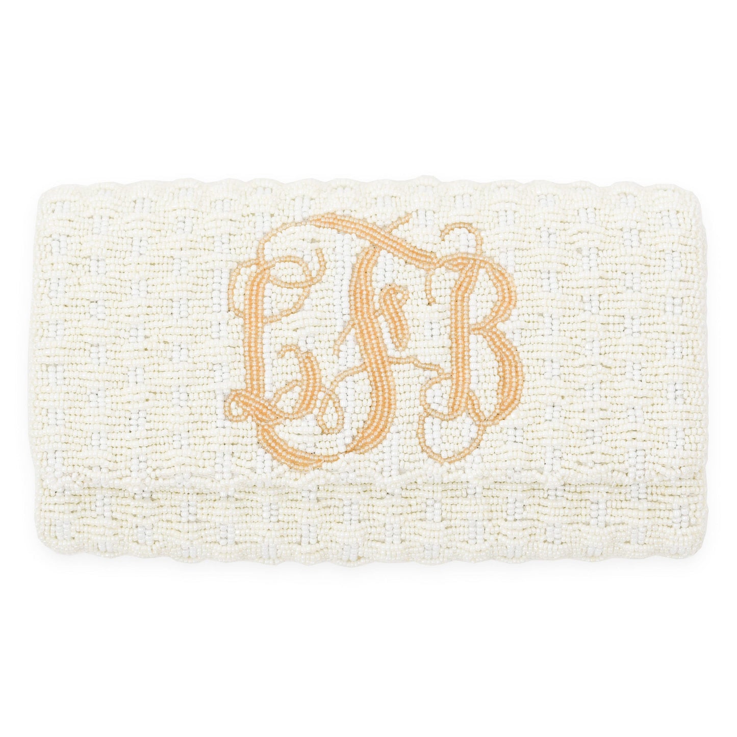 Jackie Custom Beaded Basketweave Clutch