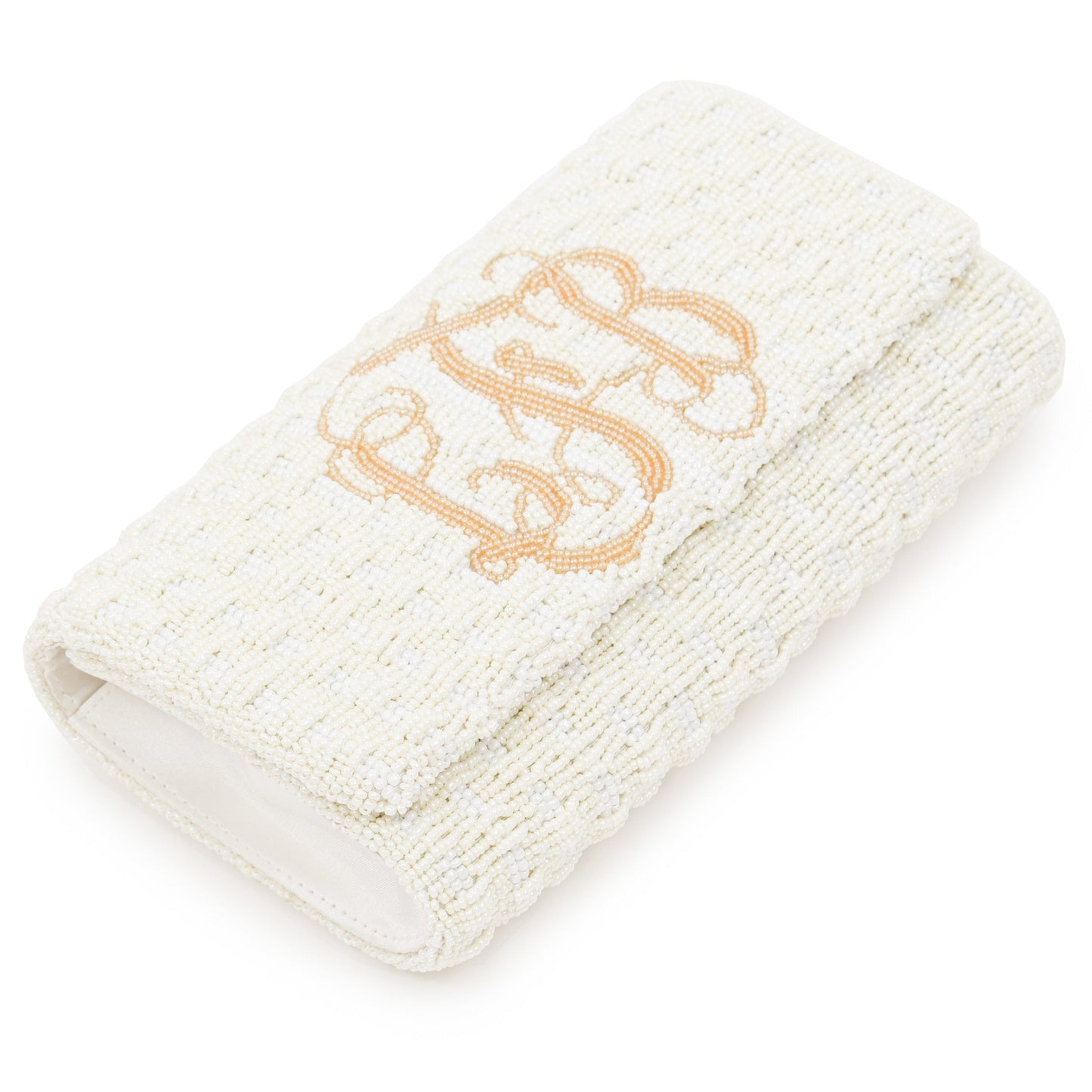 Jackie Custom Beaded Basketweave Clutch