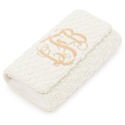 Jackie Custom Beaded Basketweave Clutch