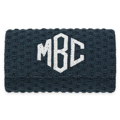 Jackie Custom Beaded Basketweave Clutch