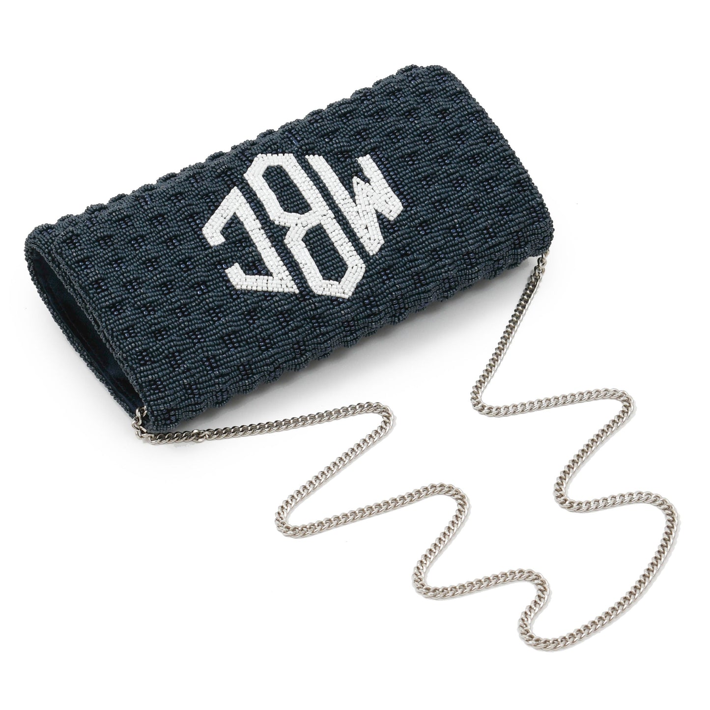 Jackie Custom Beaded Basketweave Clutch