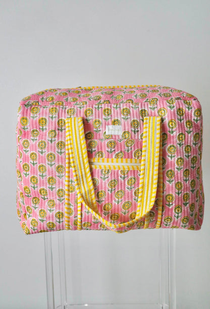 Weekender Bag in Pink Lemonade
