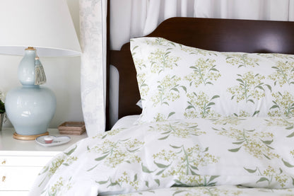 Lilac in Green Pillow Case