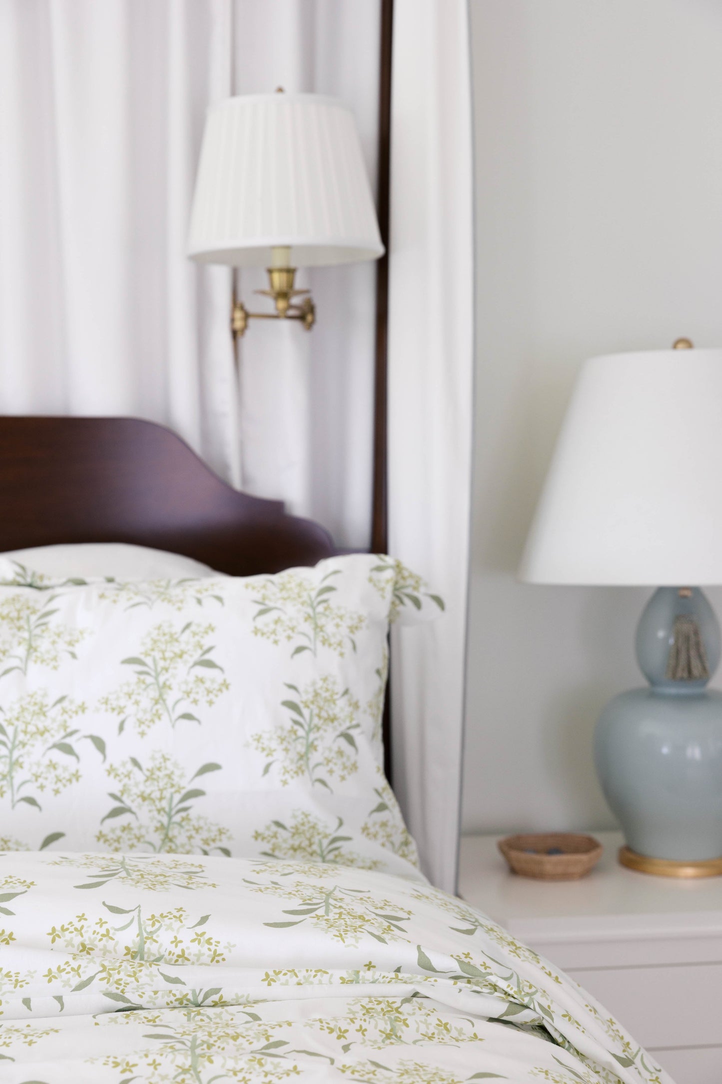 Lilac in Green Pillow Case
