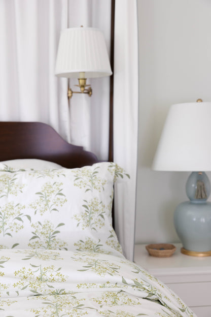 Lilac in Green Pillow Case