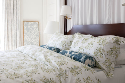 Lilac in Green Pillow Case