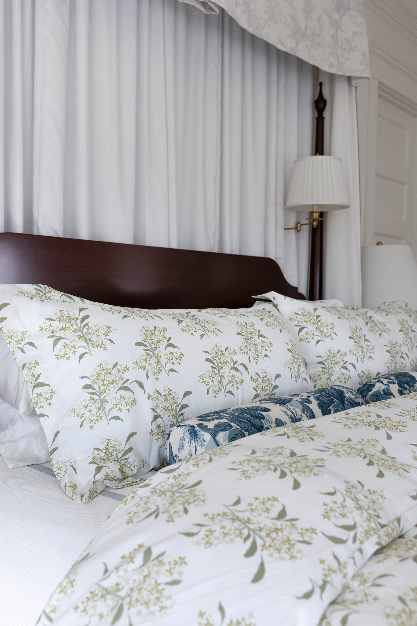 Lilac in Green Pillow Case