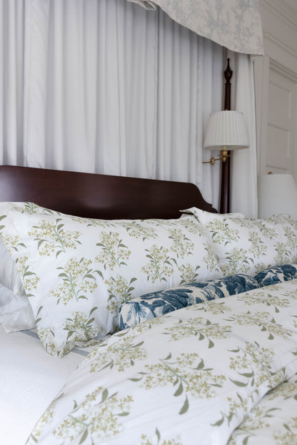 Lilac in Green Pillow Case