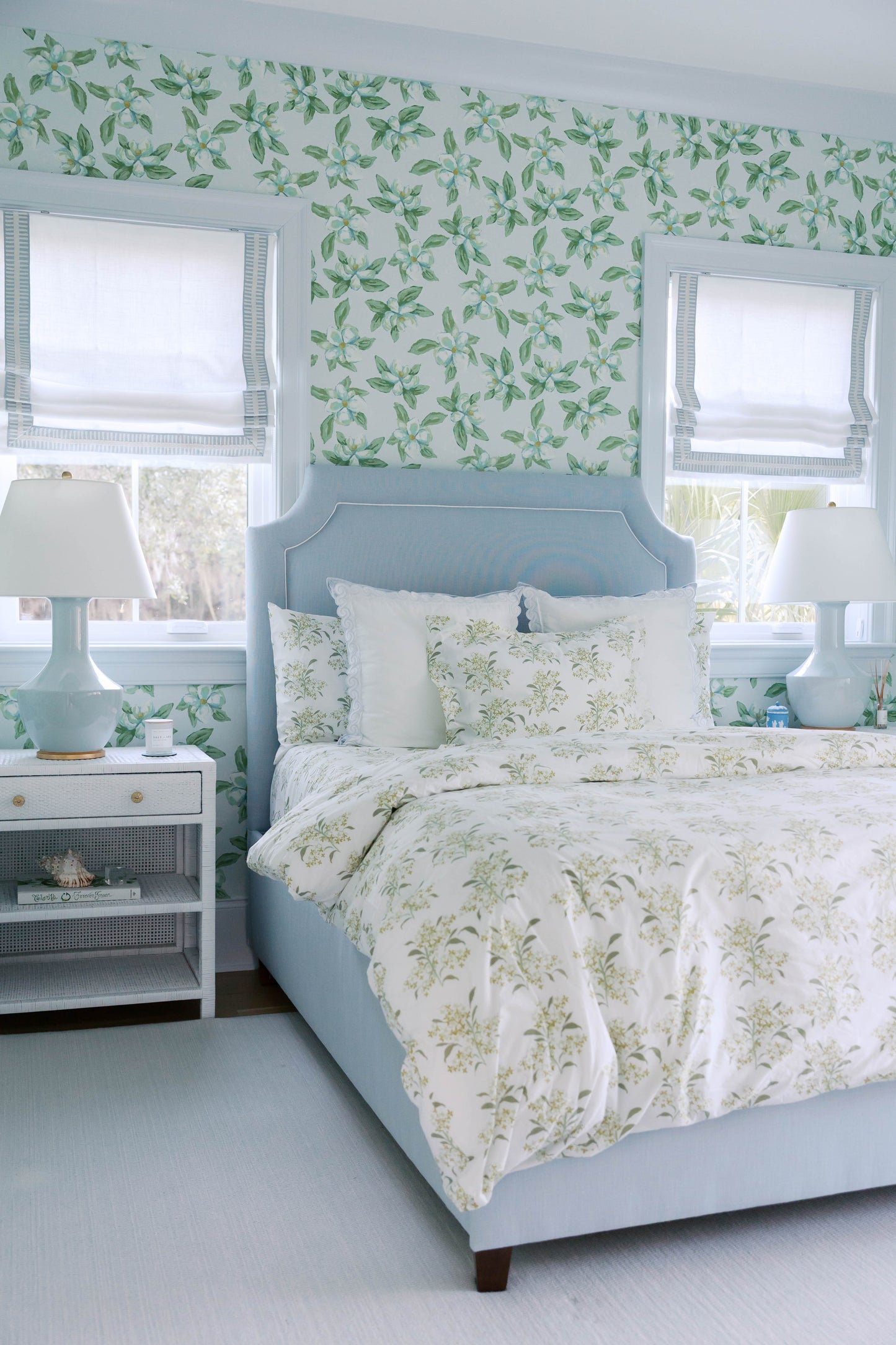 Lilac in Green Pillow Case