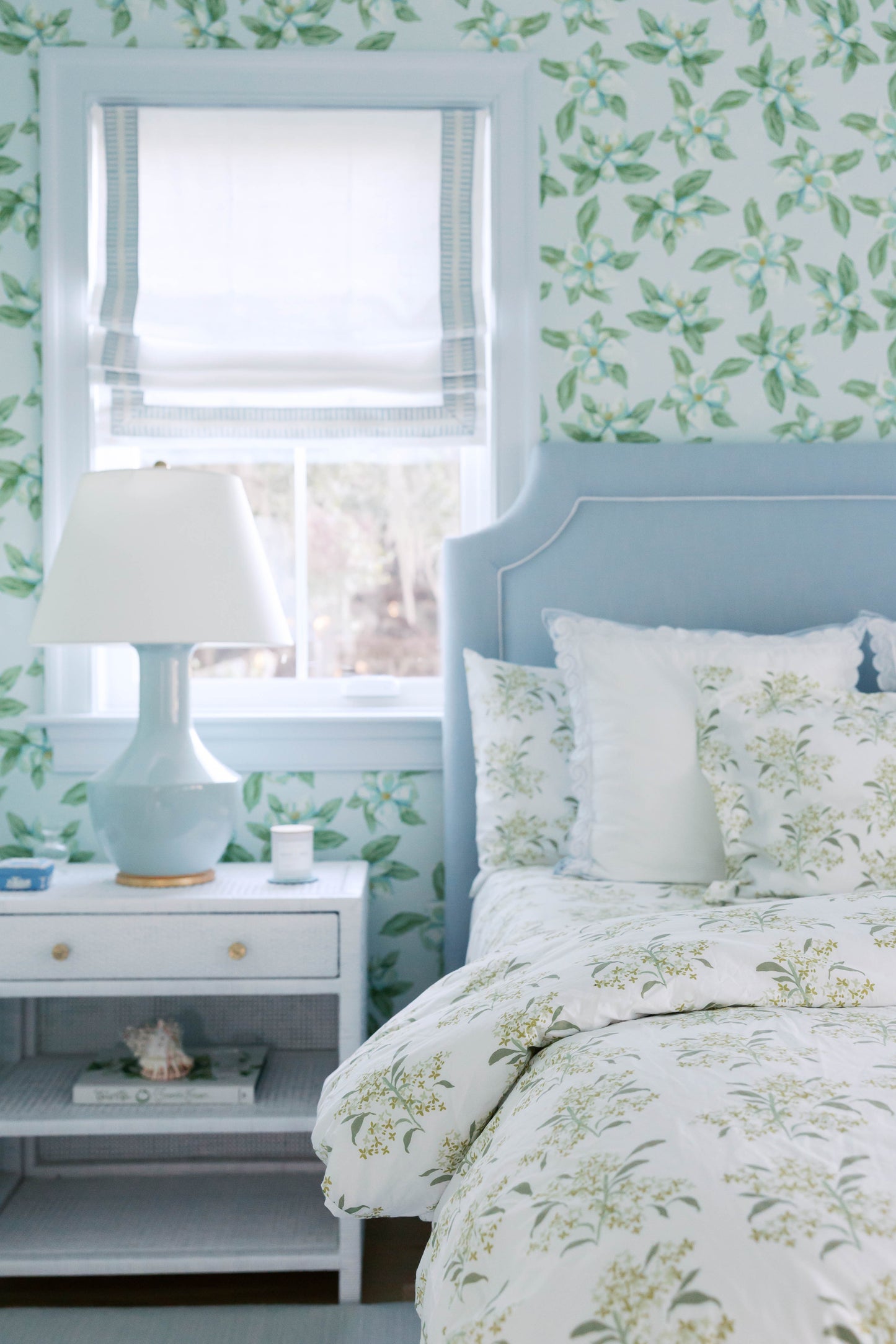 Lilac in Green Pillow Case