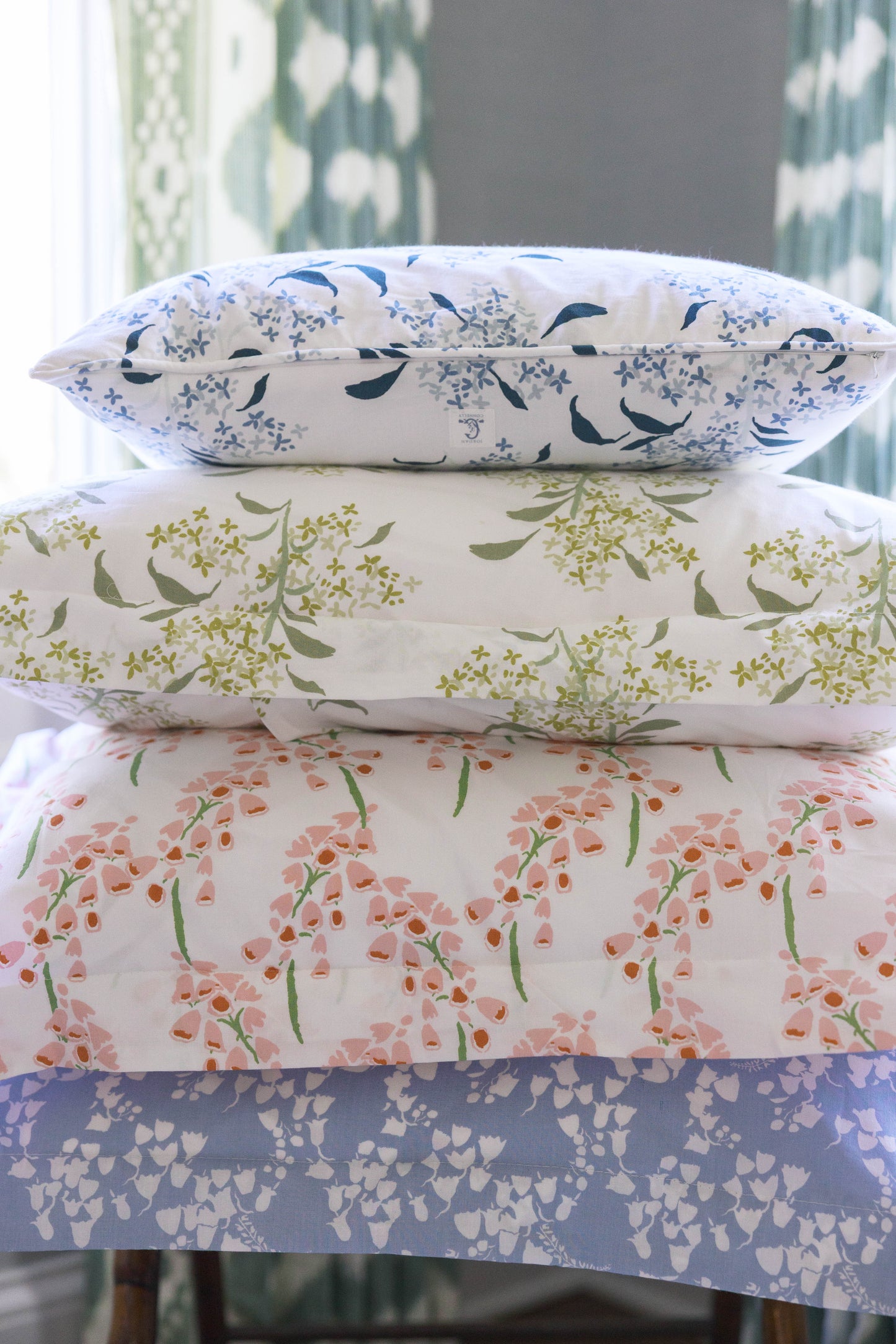 Lilac in Green Pillow Case