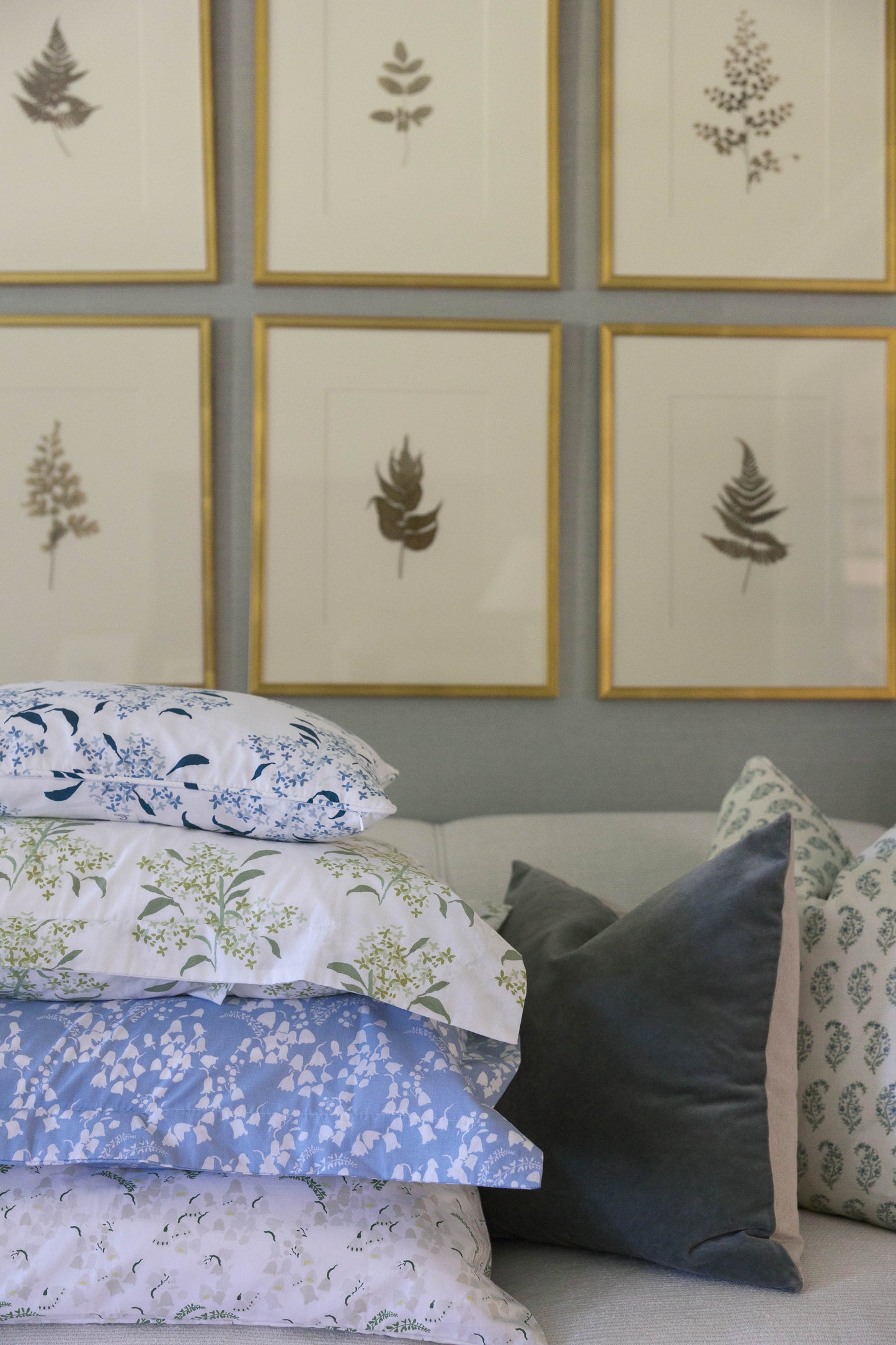 Lilac in Green Pillow Case