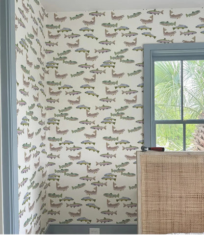 Tight Lines in Cream Wallpaper