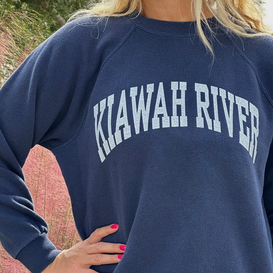 Navy - Vintage Kiawah River Varsity Sweatshirt