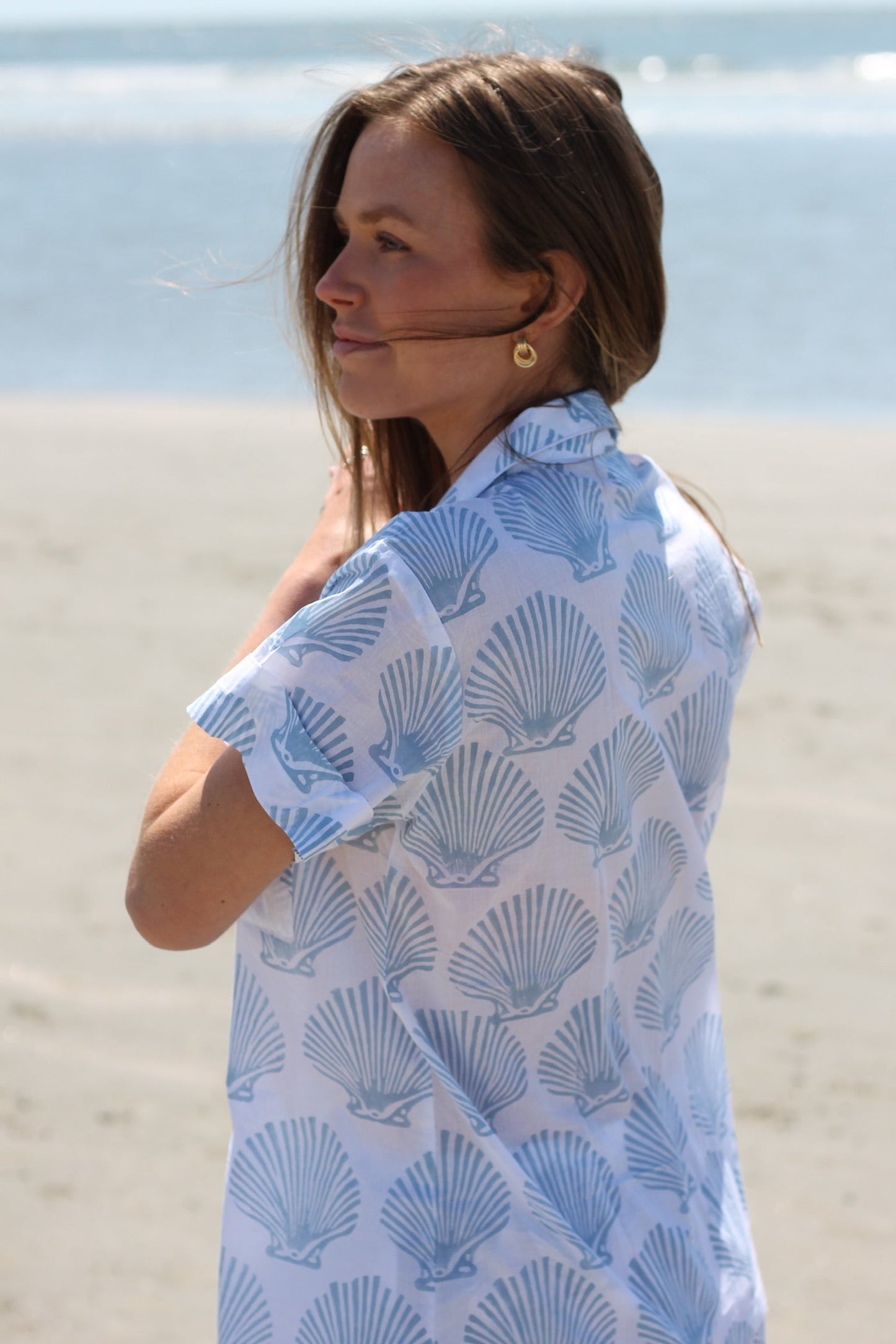 Blue Scallop Shell Set - Short / Short