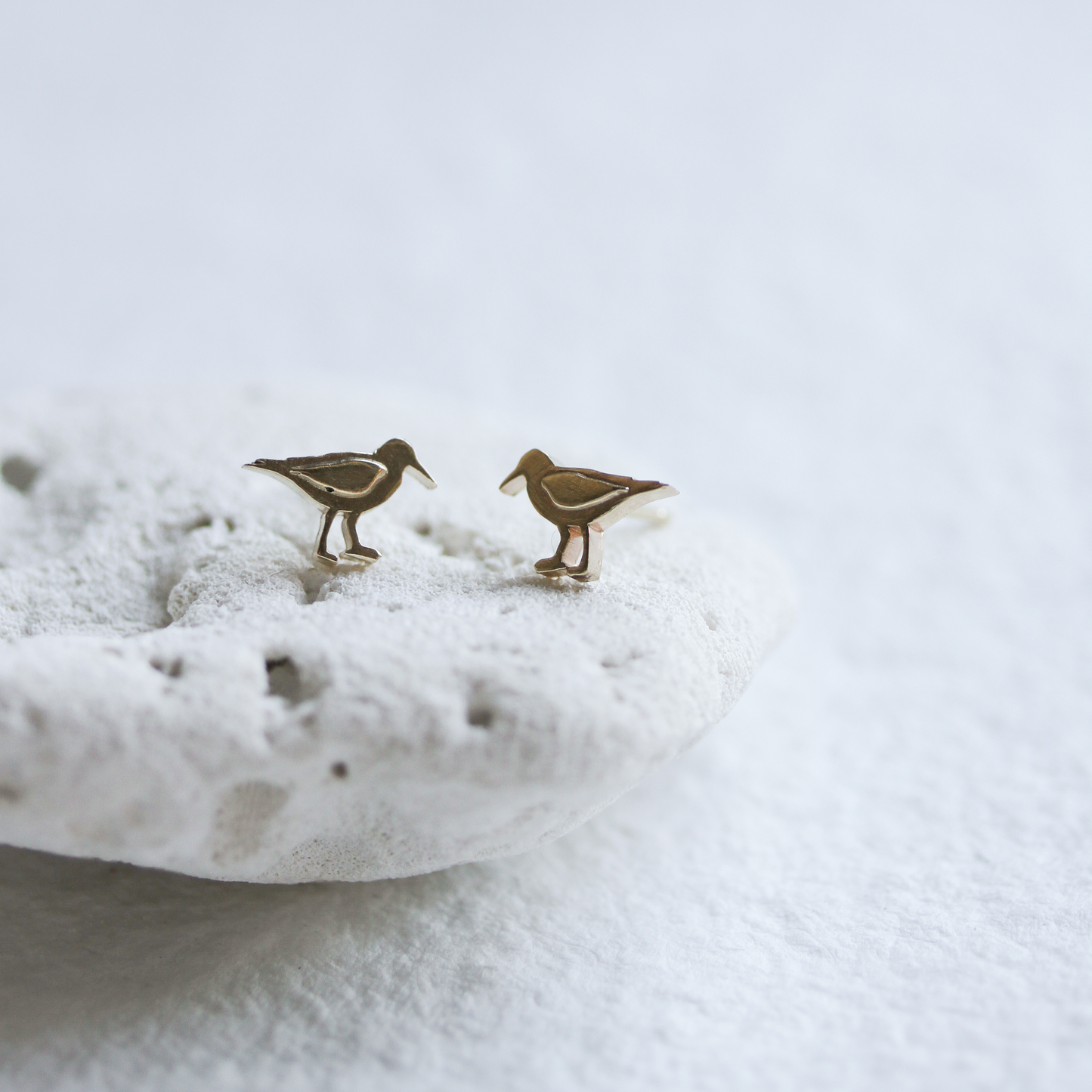 14kt Gold Shorebird Studs