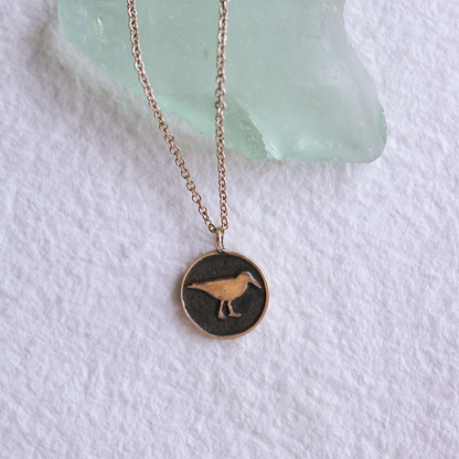 14kt Gold Small Shorebird Necklace