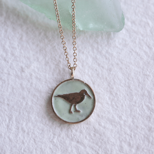 14kt Gold Large Shorebird Necklace