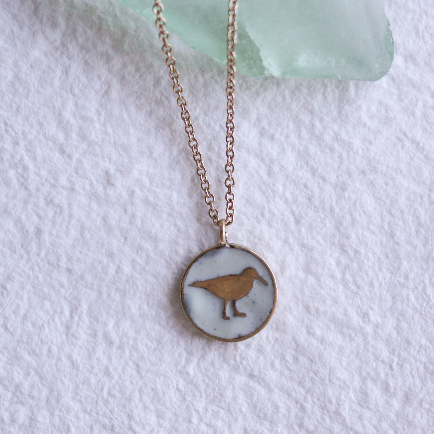 14kt Gold Small Shorebird Necklace