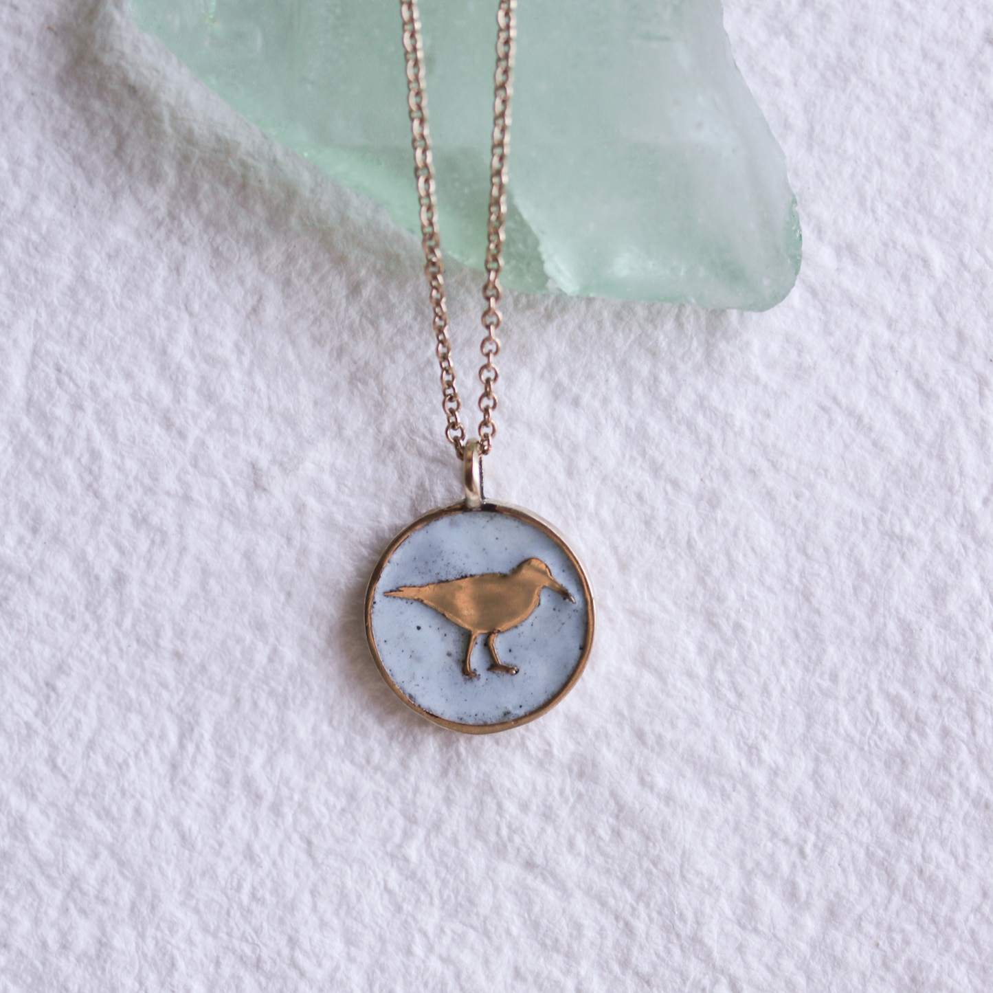 14kt Gold Large Shorebird Necklace