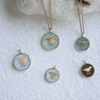 14kt Gold Large Shorebird Necklace