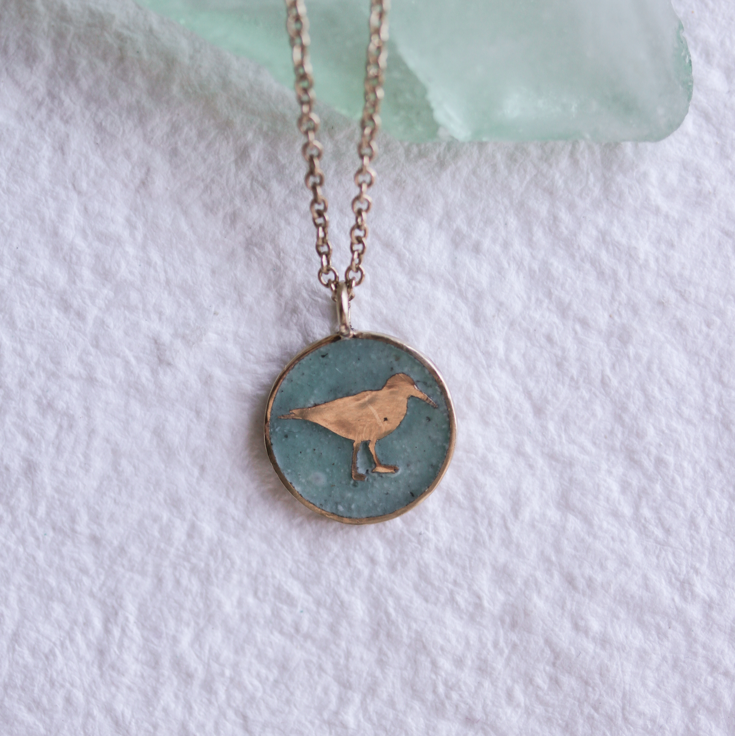 14kt Gold Small Shorebird Necklace