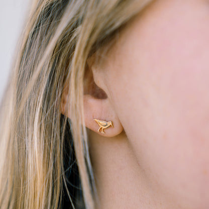 14kt Gold Shorebird Studs