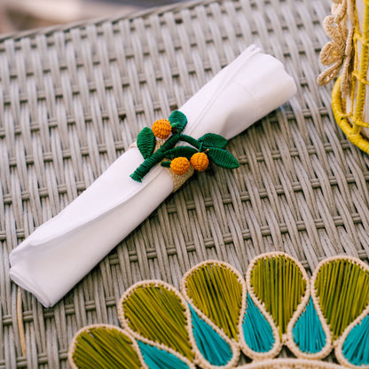 Orange Branch Napkin Ring