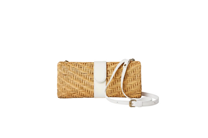 Karen Woven Rattan Clutch