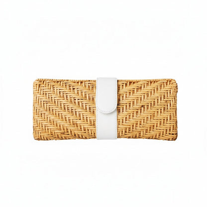 Karen Woven Rattan Clutch