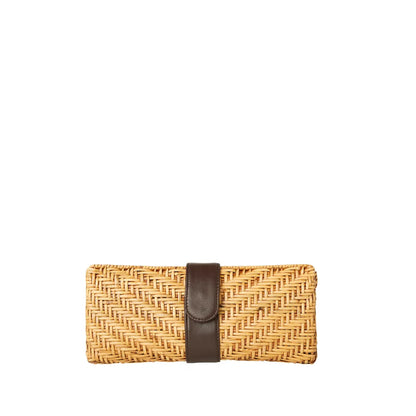 Karen Woven Rattan Clutch