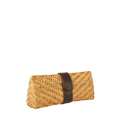 Karen Woven Rattan Clutch