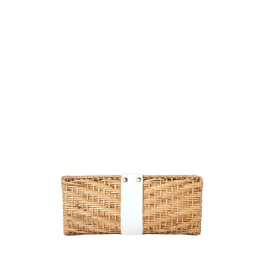 Karen Woven Rattan Clutch