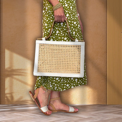 The Reece Wicker Cane Handbag