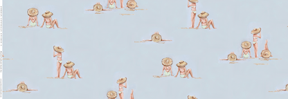 Beached Ladies in Sea Wallpaper