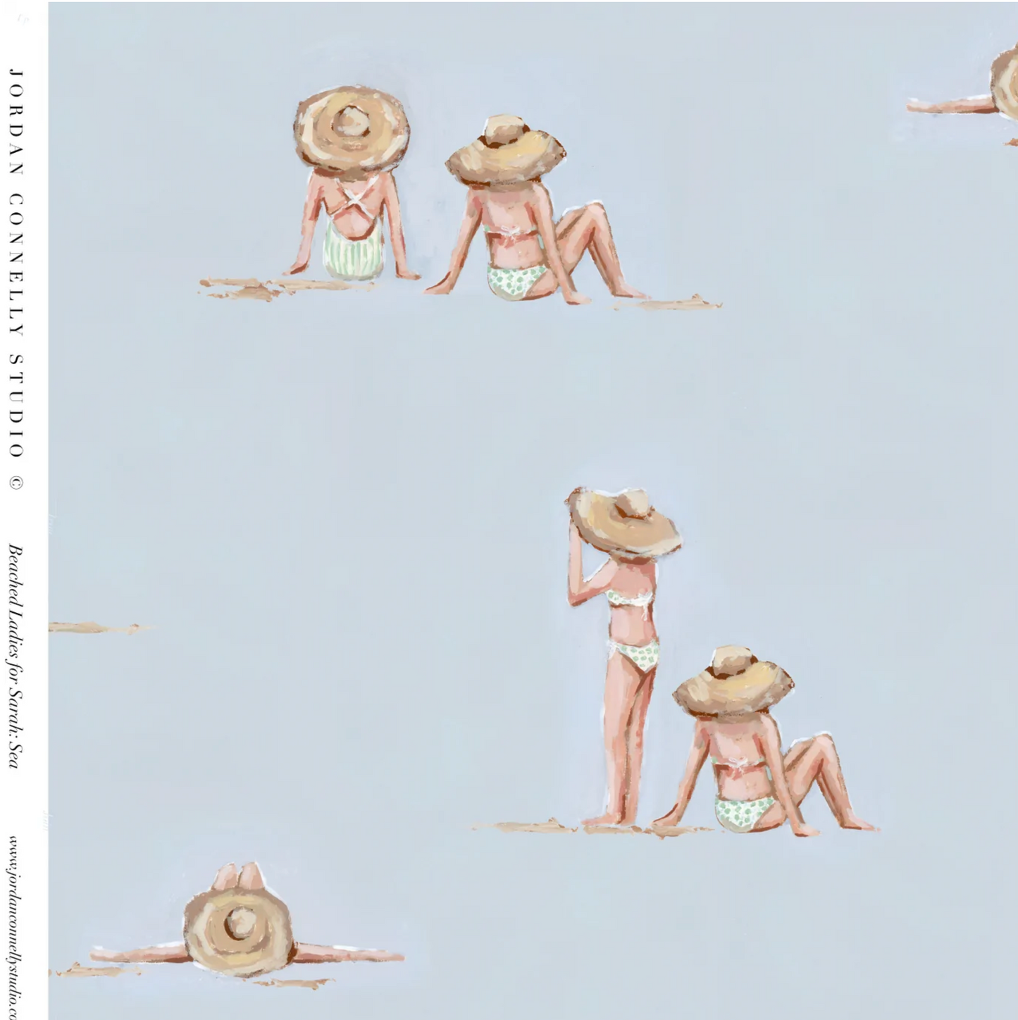 Beached Ladies in Sea Wallpaper