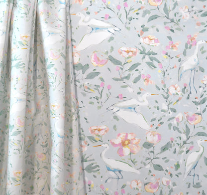 Egrets for Hadley in Soft Blue Wallpaper