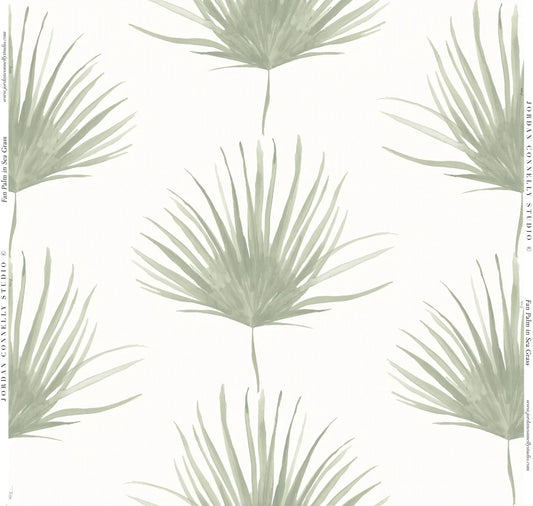Fan Palm Fabric SWATCH