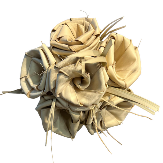 Dried Palmetto Roses  Bouquet of six (6) Charleston Roses Sweetgrass Roses Forever Roses