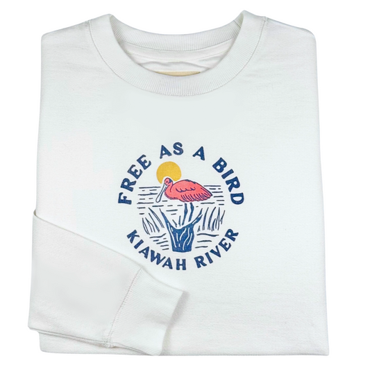 Women's Free as a Bird Reverse Terry Crew - Ivory