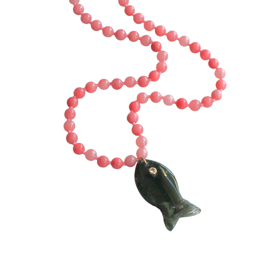 Calla Beaded Necklace - Handmade Jewelry