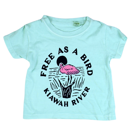 Infants Free as a Bird Spoonbill T-Shirt - Mint Green