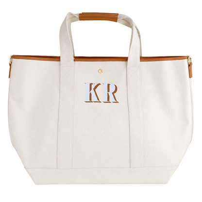 XL Venice Natural Canvas Tote