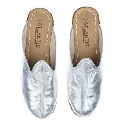 Women's Silver Slippers